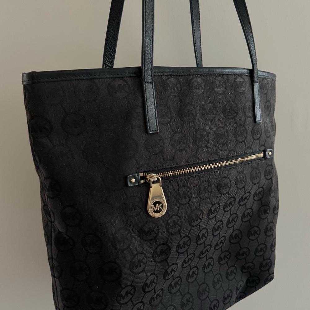 Michael Kors Black Tote with Gold Hardware